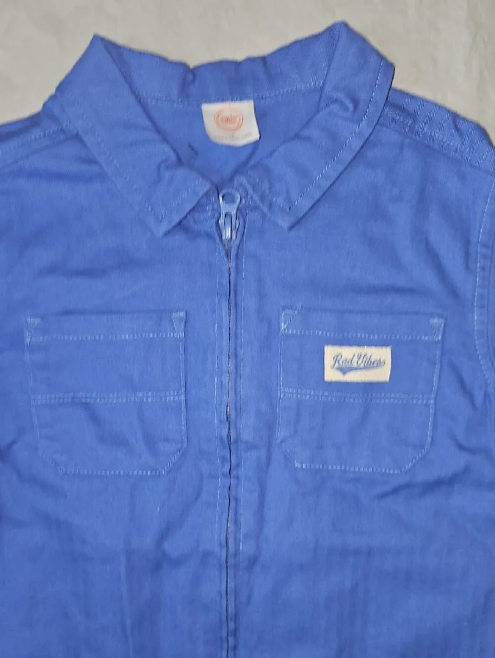 Wonder Nation Little Boy Size 4 Cotton Twill Chore Zippered Jacket, Lightweight